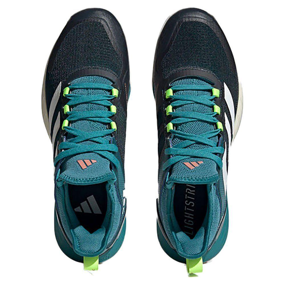 Adidas | Scarpe Adizero Ubersonic 4.1 Clay Uomo Bottle Green/Dark Blue - Fabbrica Ski Sises
