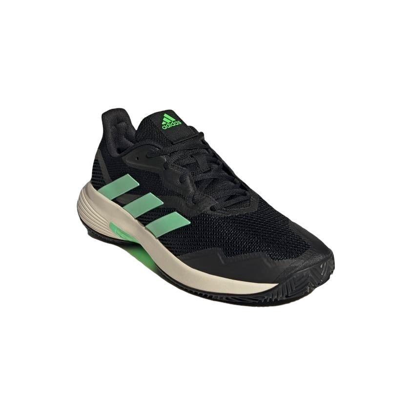 Adidas | Scarpe da Tennis CourtJam Control Clay Uomo Core Black/Beam Green/Beam Yellow - Fabbrica Ski Sises