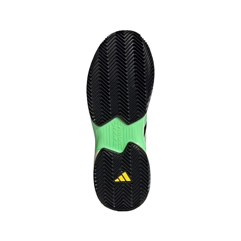Adidas | Scarpe da Tennis CourtJam Control Clay Uomo Core Black/Beam Green/Beam Yellow - Fabbrica Ski Sises