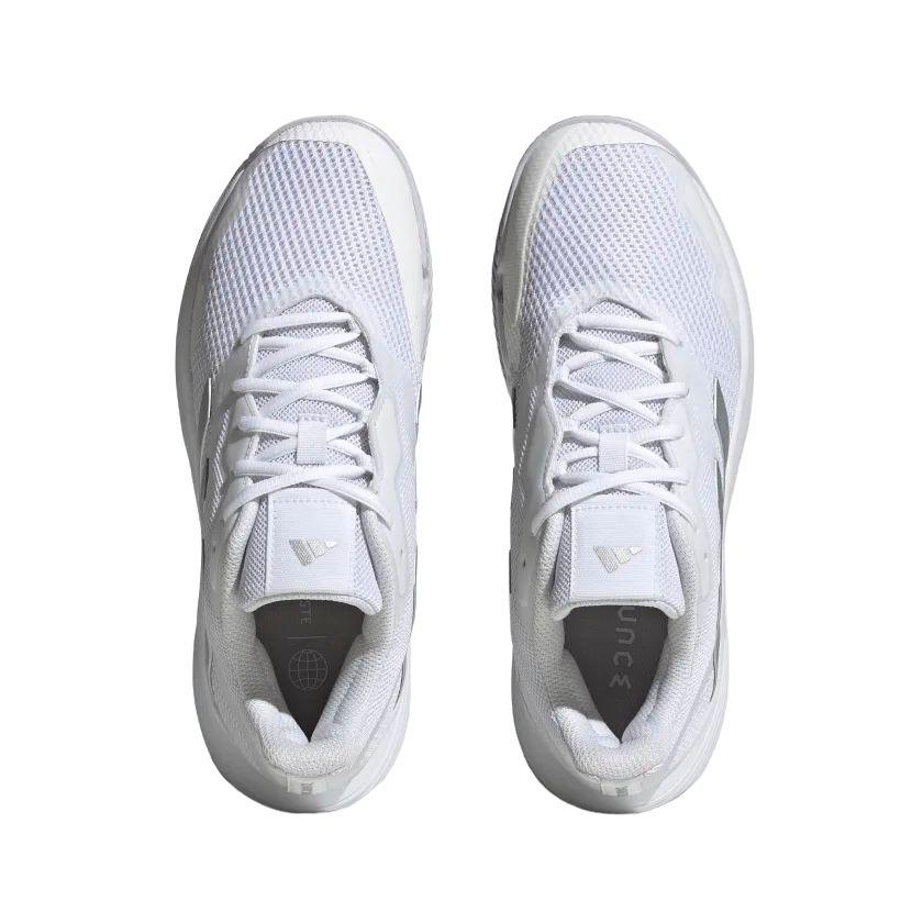Adidas | Scarpe da Tennis CourtJam Control Donna Cloud White/Silver Metallic/Cloud White - Fabbrica Ski Sises