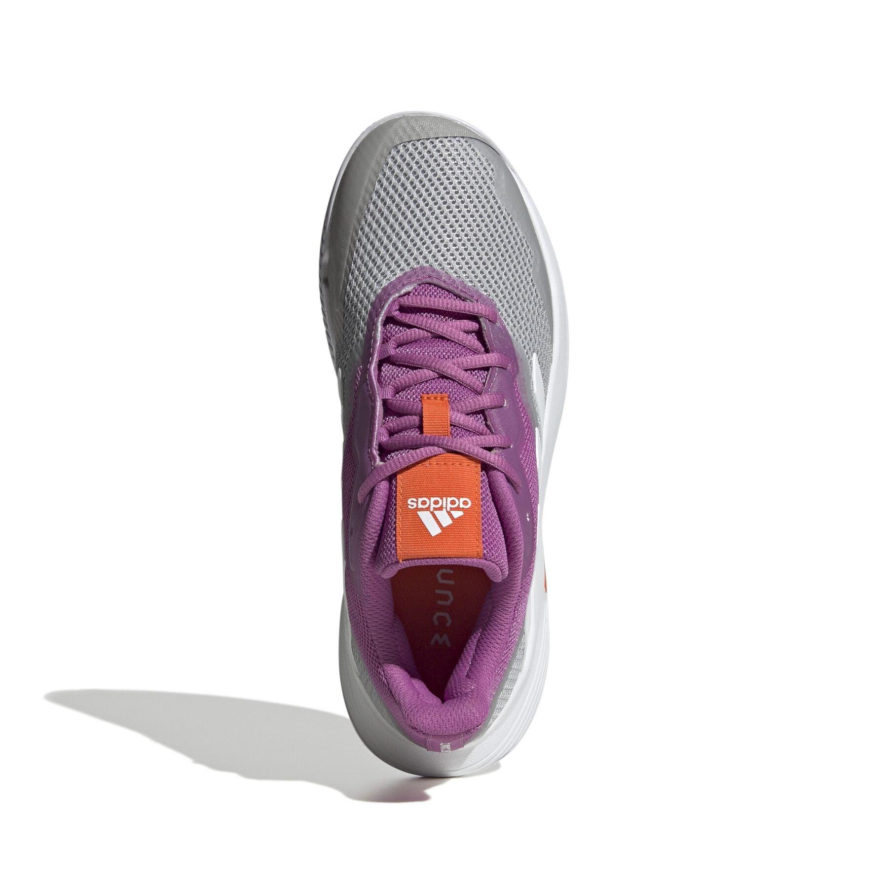 Adidas | Scarpe da Tennis CourtJam Control Donna Semi Pulse Lilla/Bianco/Grigio Due - Fabbrica Ski Sises