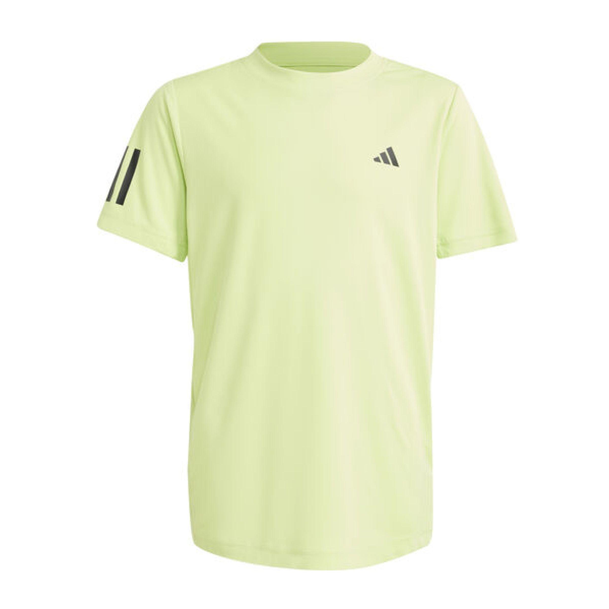 Adidas | T-shirt Club 3 Stripes Junior Lucid Lemon - Fabbrica Ski Sises