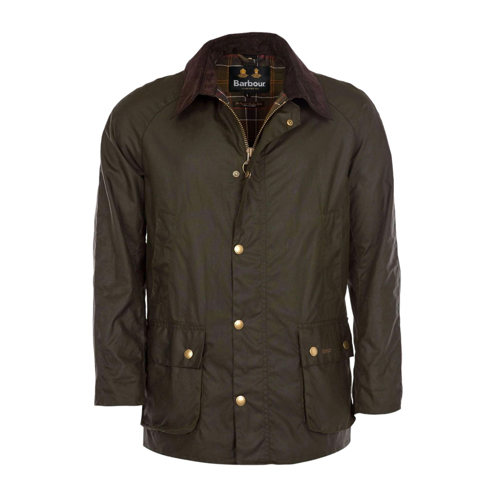 Barbour | Giacca Ashby Wax Uomo Olive Green - Fabbrica Ski Sises