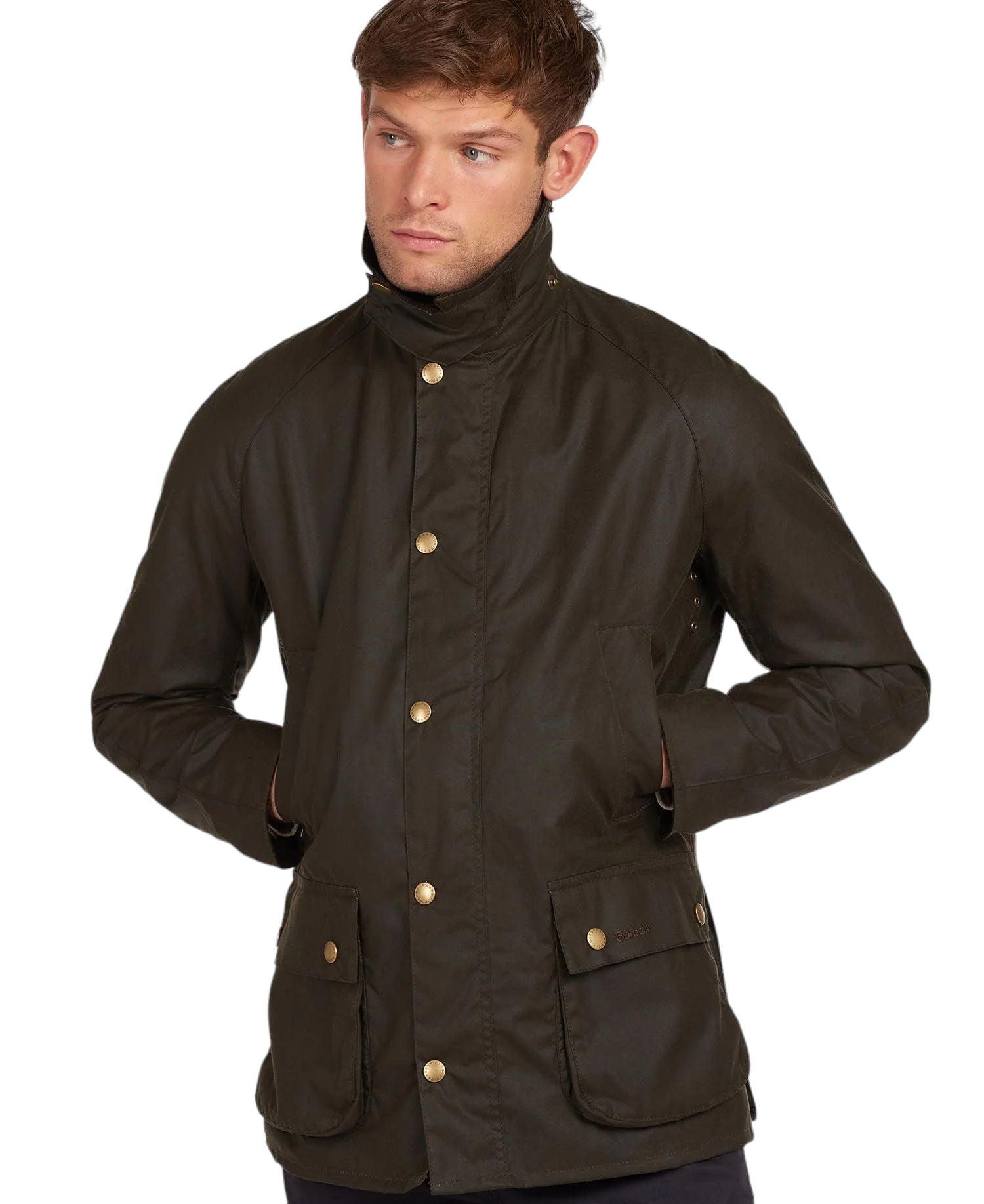 Barbour | Giacca Ashby Wax Uomo Olive Green - Fabbrica Ski Sises