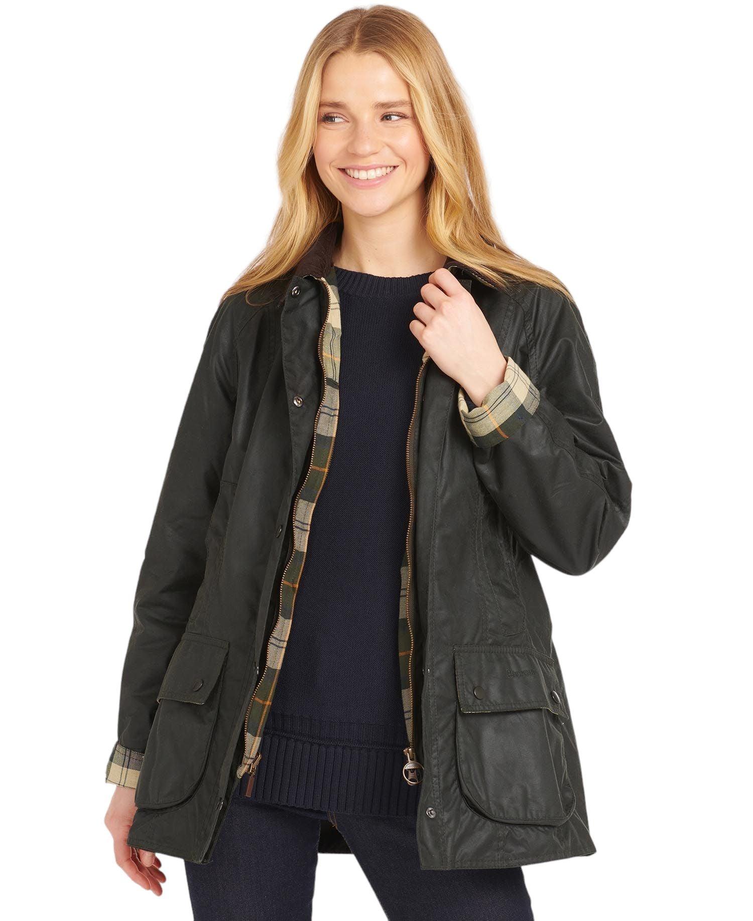 Barbour | Giacca Beadnell Wax Donna Sege - Fabbrica Ski Sises