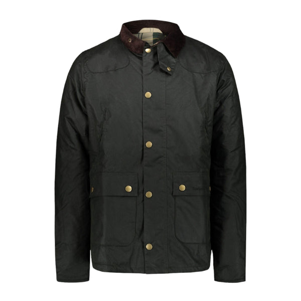 Giacca Barbour Reelin in cotone cerato con fodera trapuntata