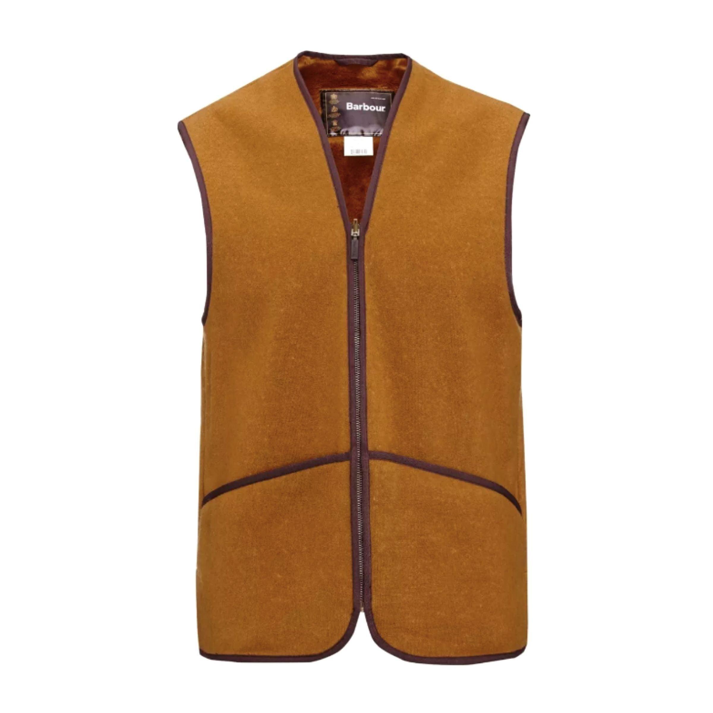 Barbour | Gilet Warm Pile Lining Waistcoat Zipin Uomo Beige - Fabbrica Ski Sises