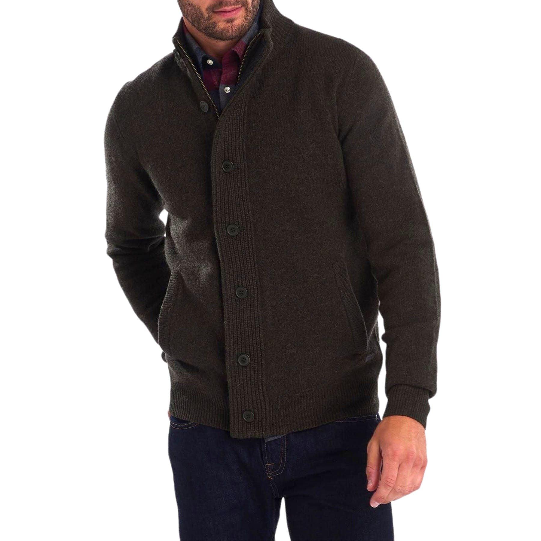 Barbour | Maglia Patch Zip Thru Uomo Seaweed - Fabbrica Ski Sises