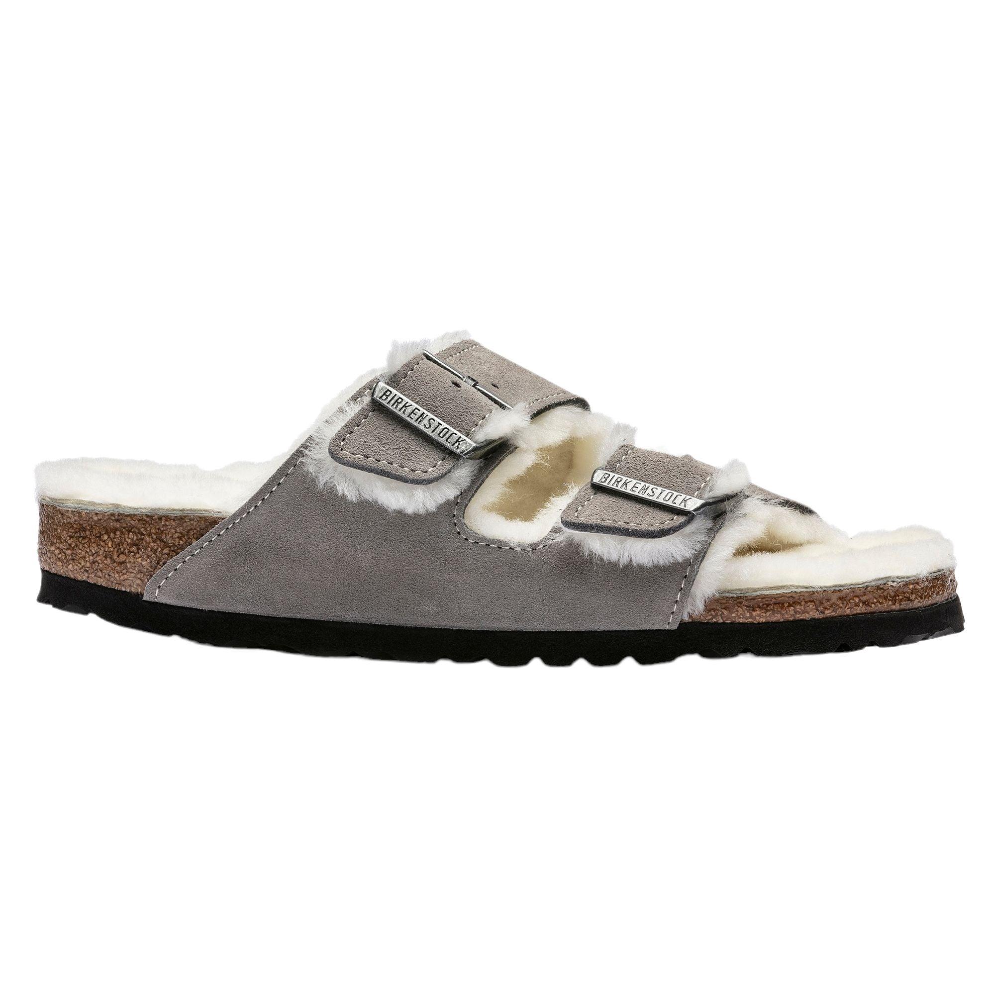 Birkenstock | Sandali Arizona Shearling Donna Stone Coin - Fabbrica Ski Sises