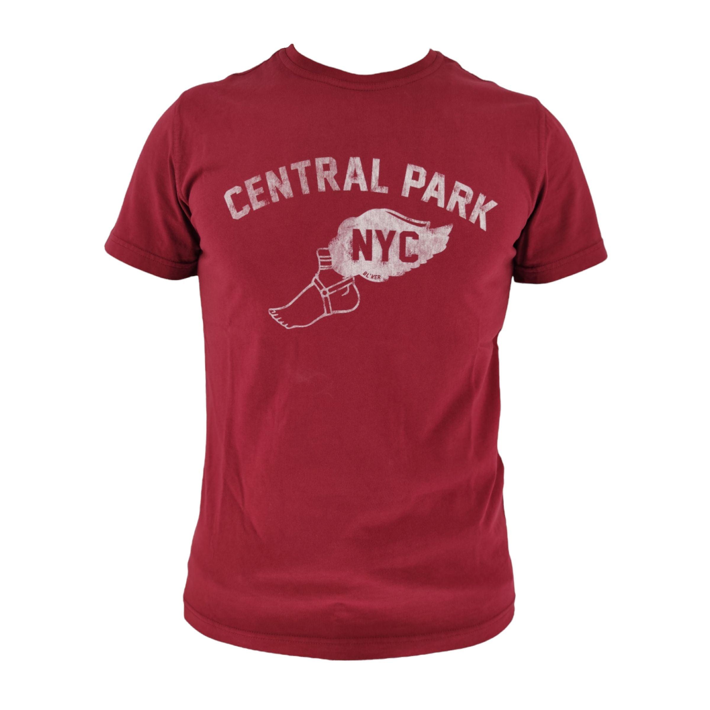 Bl'Ker | T-shirt Central Park Uomo Burgundy - Fabbrica Ski Sises