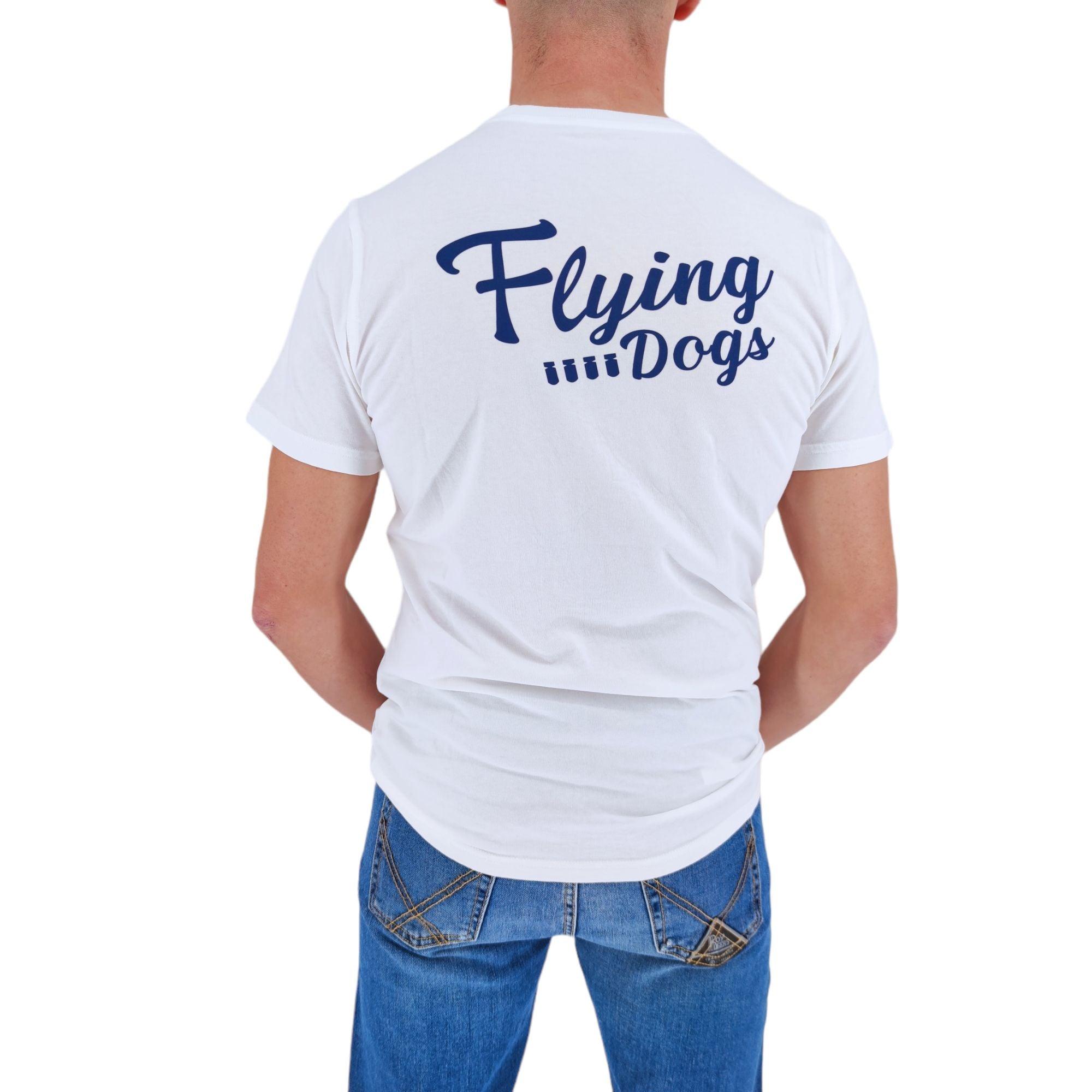 Bl'Ker | T-shirt Flying Dog Uomo White - Fabbrica Ski Sises