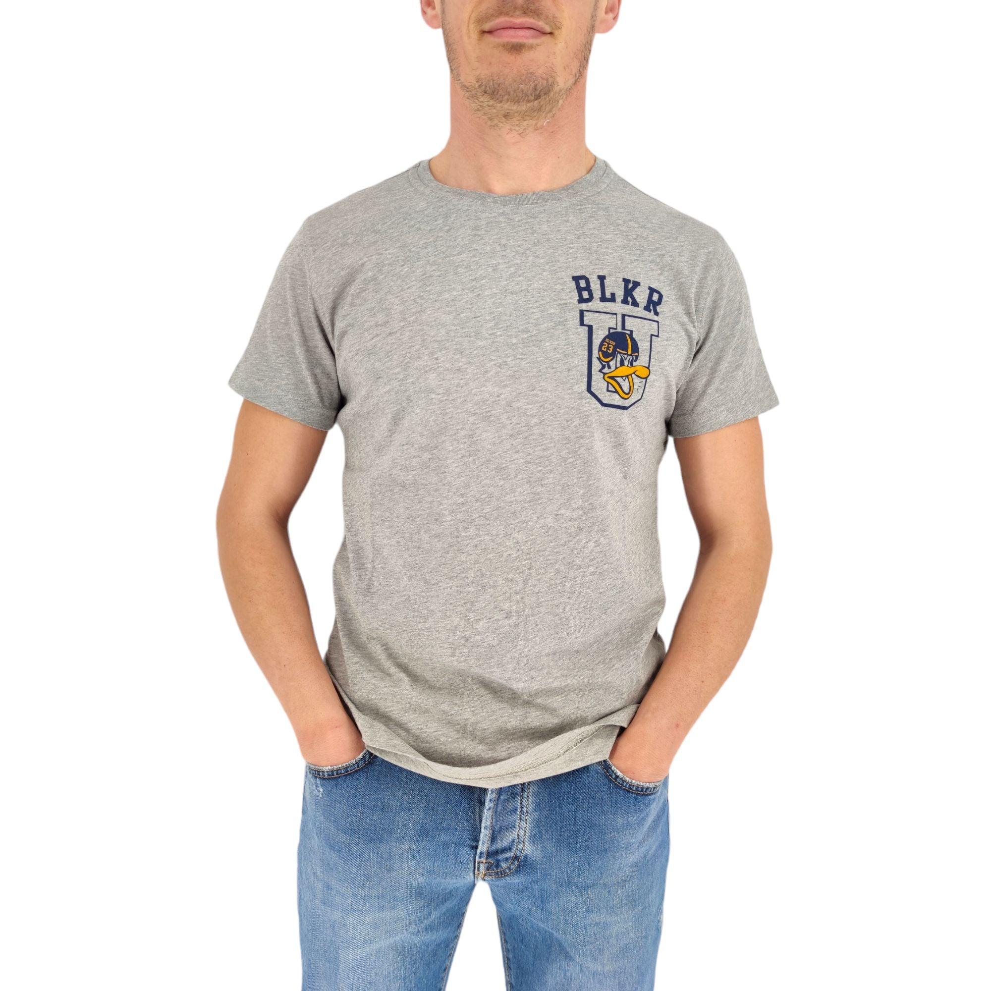 Bl'Ker | T-shirt Footbal Duck Uomo Grey Melange - Fabbrica Ski Sises