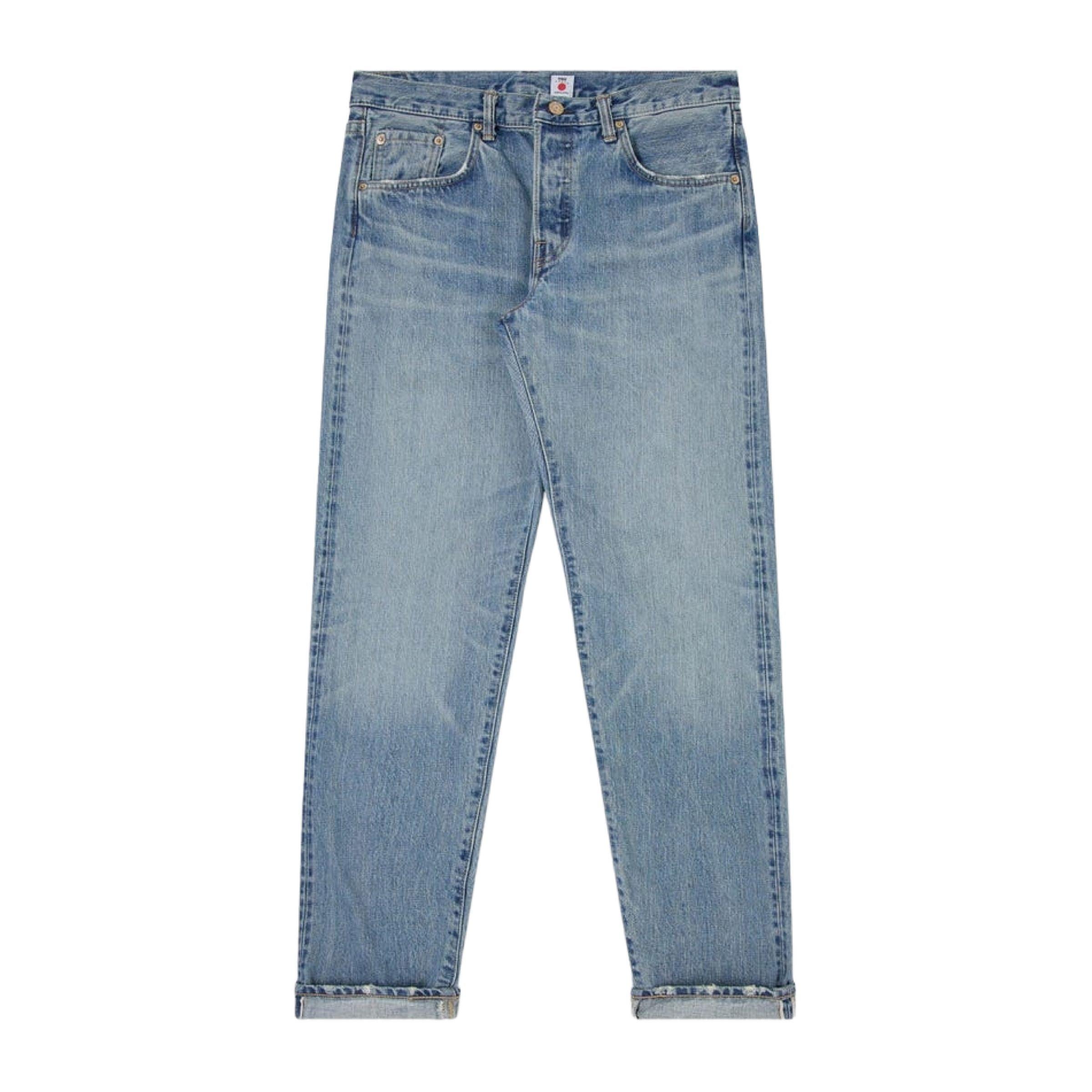 Edwin | Pantaloni Regular Tapered Uomo Blue/Light Used - Fabbrica Ski Sises