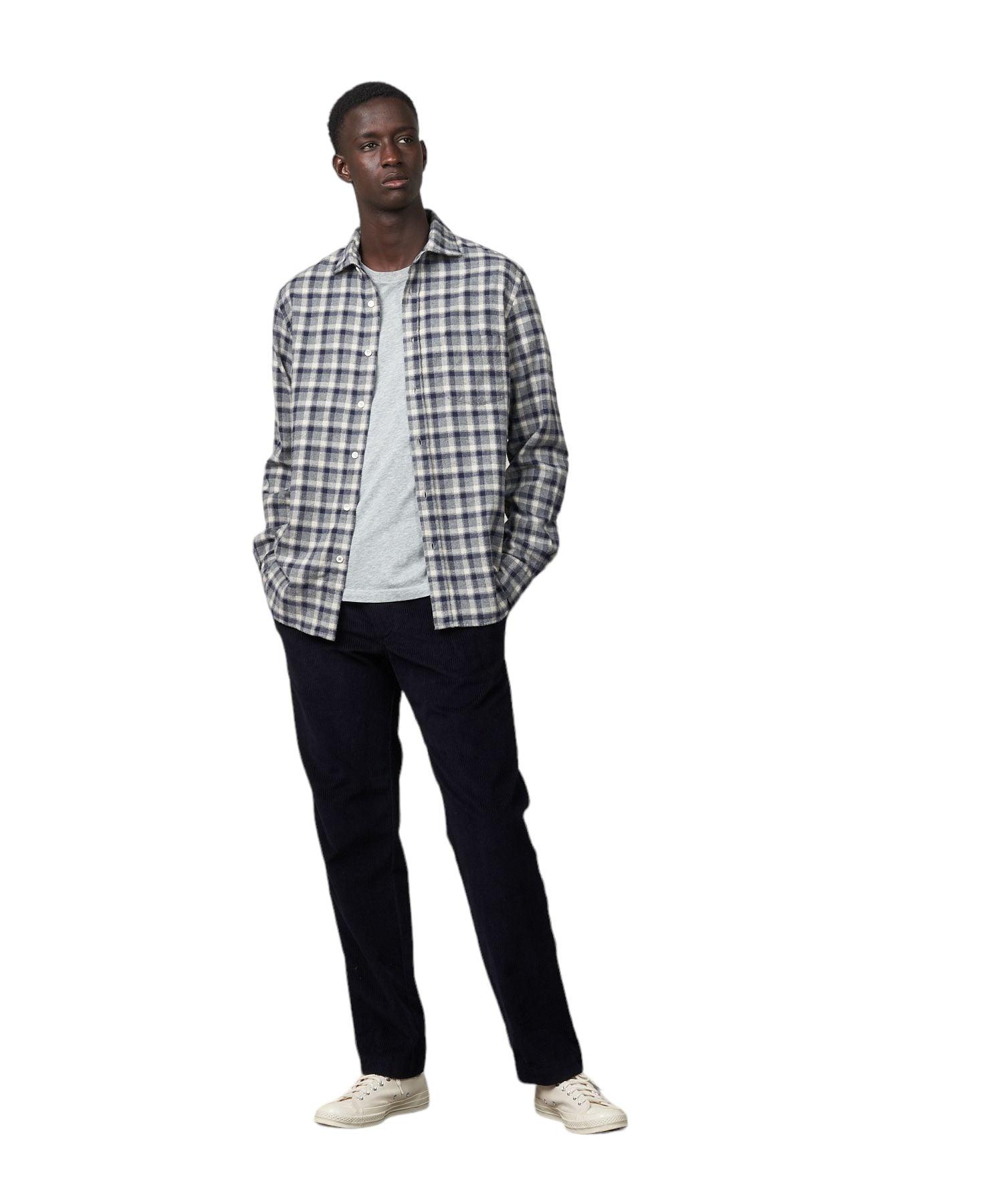 Hartford | Camicia Paul Plaid Flannel Uomo Grey/Blue - Fabbrica Ski Sises