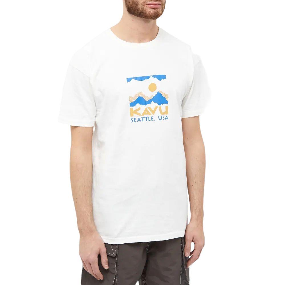 Kavu | T-shirt Sticker Square Uomo Natural - Fabbrica Ski Sises