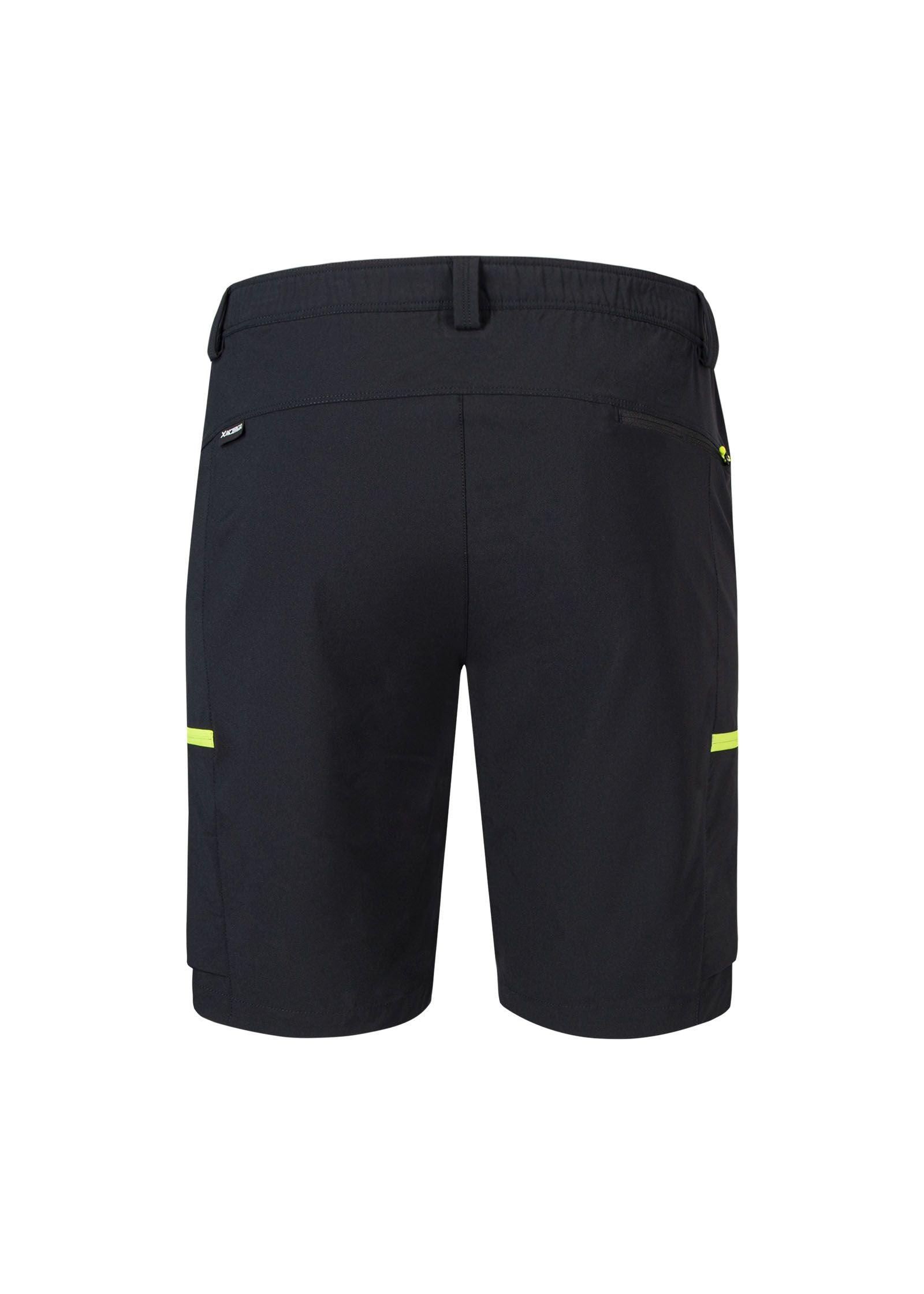 Montura | Pantaloncini Stretch Light Uomo Nero/Verde Lime - Fabbrica Ski Sises