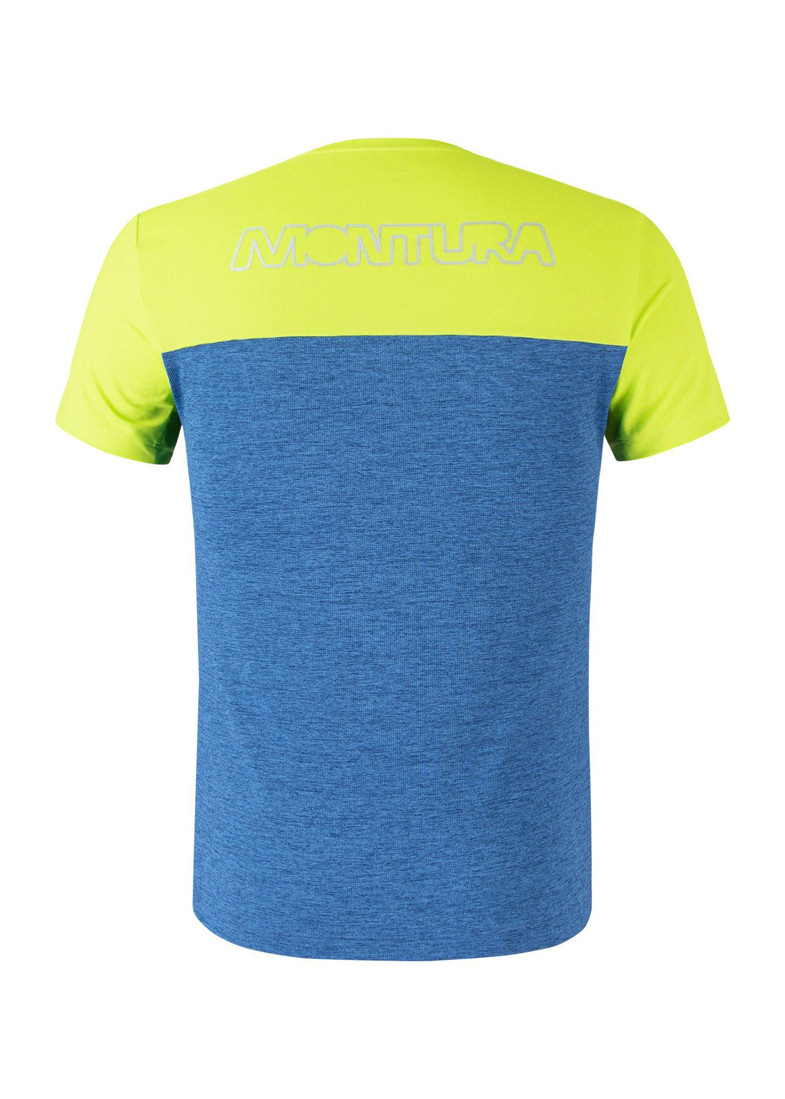 Montura | T-shirt Outdoor 20 Uomo Deep Blue/Verde Lime - Fabbrica Ski Sises