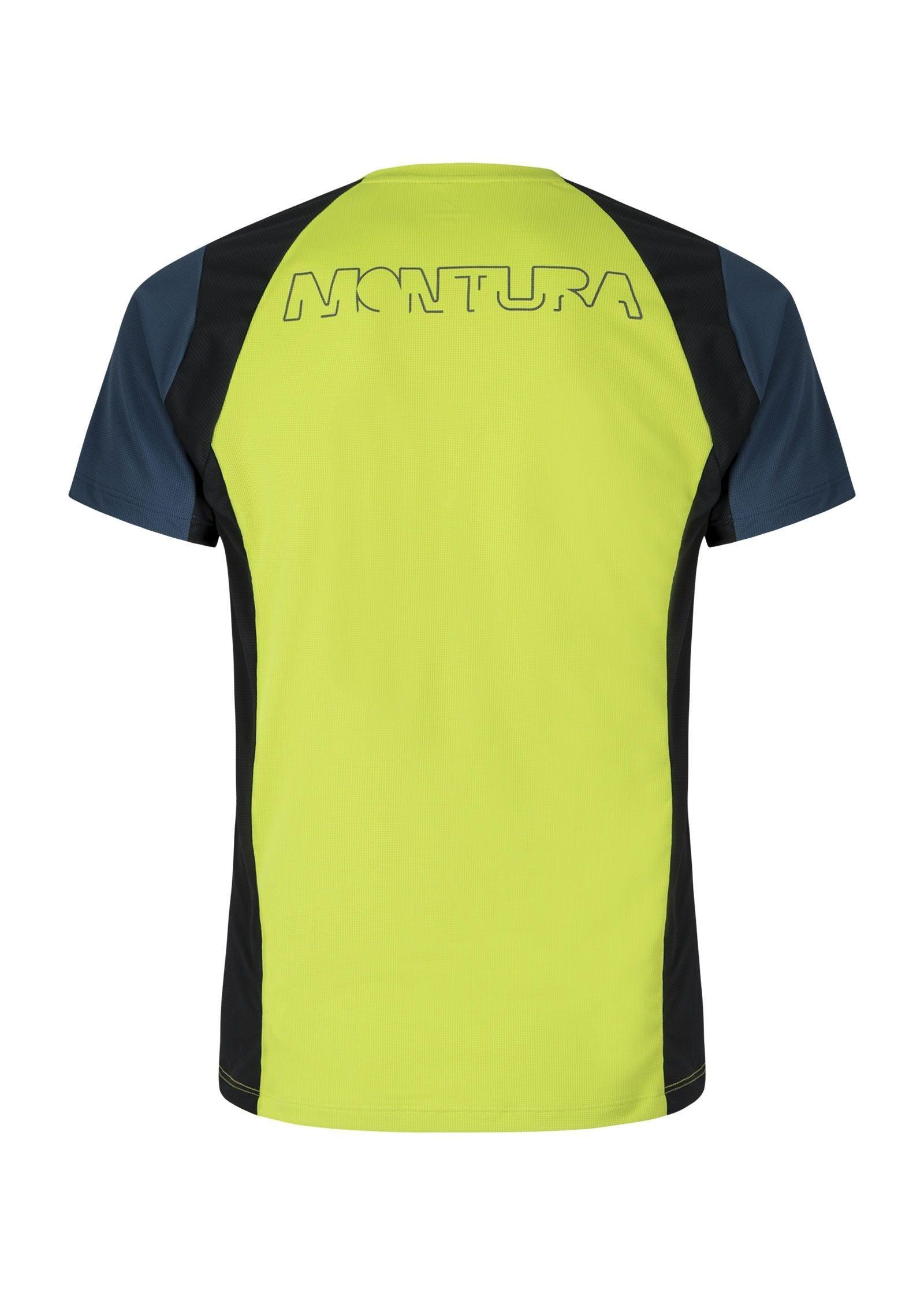 Montura | T-shirt Outdoor Choice Uomo Verde Lime/Blu Cenere - Fabbrica Ski Sises