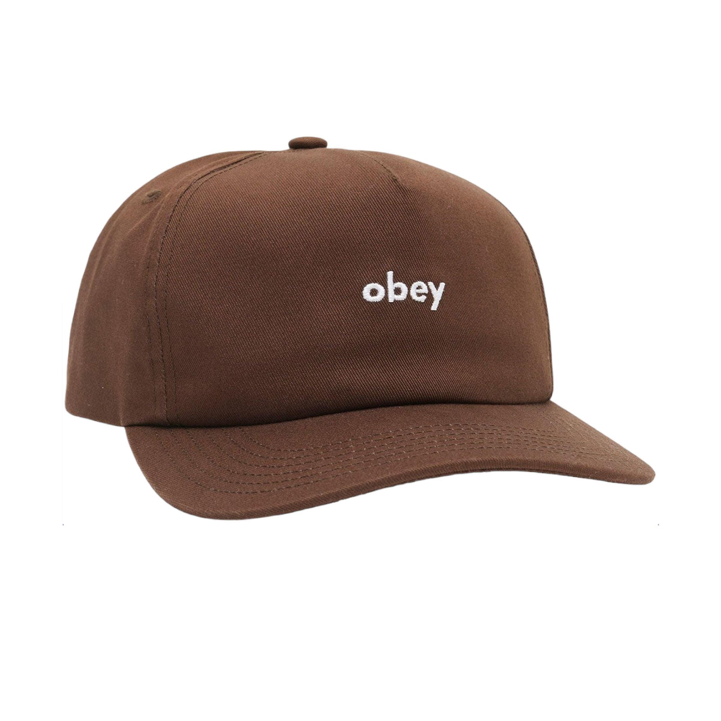Obey | Cappello Lowercase 5 Panel Uomo Brown - Fabbrica Ski Sises