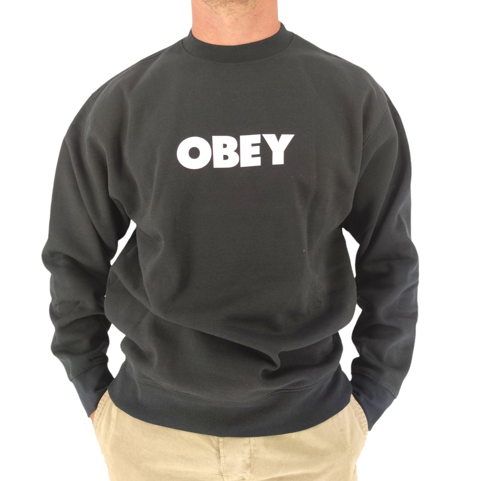 Obey | Maglia Obey Bold Crew Uomo Black - Fabbrica Ski Sises