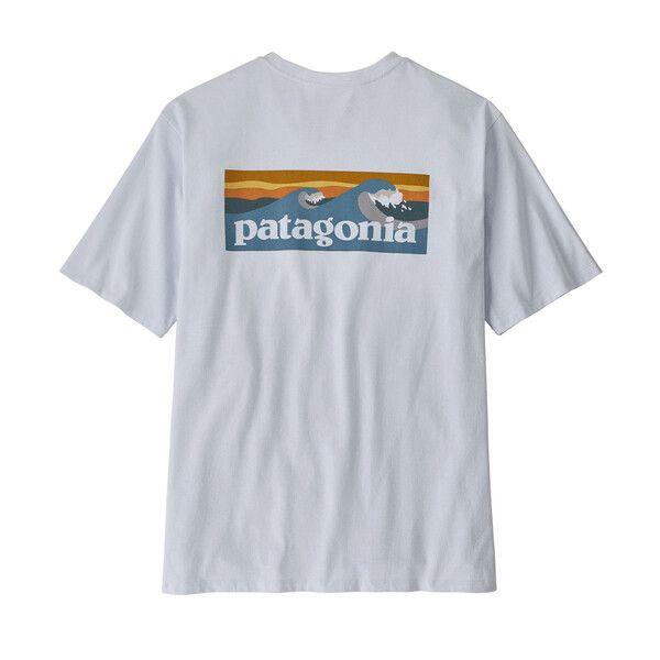 Patagonia | T-shirt Boardshort Logo Pocket Uomo White - Fabbrica Ski Sises