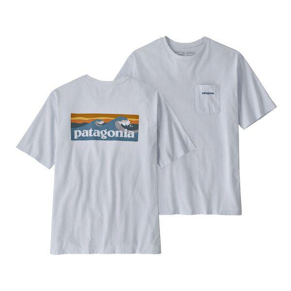 Patagonia | T-shirt Boardshort Logo Pocket Uomo White - Fabbrica Ski Sises