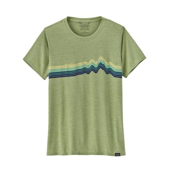 Patagonia | T-shirt Cap Cool Daily Graphic Donna Salvia Green X-Dye - Fabbrica Ski Sises