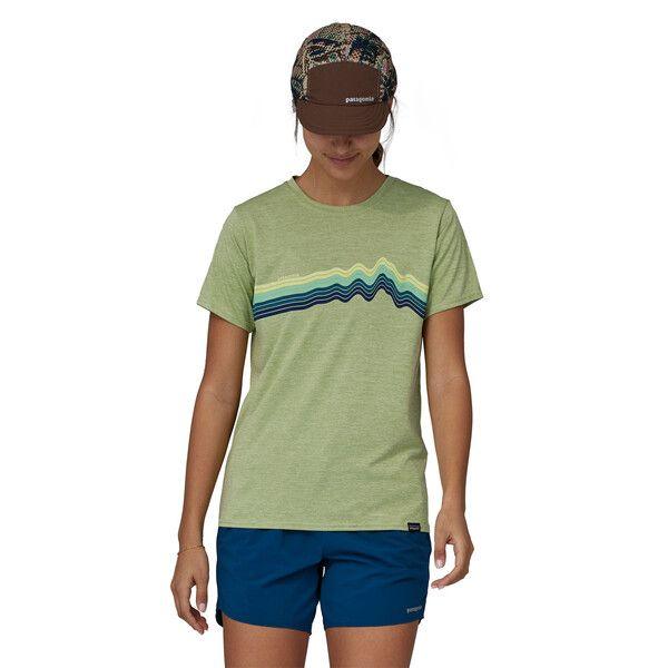 Patagonia | T-shirt Cap Cool Daily Graphic Donna Salvia Green X-Dye - Fabbrica Ski Sises