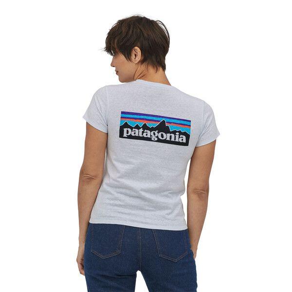 Patagonia | T-shirt P-6 Logo Responsibili Donna White - Fabbrica Ski Sises