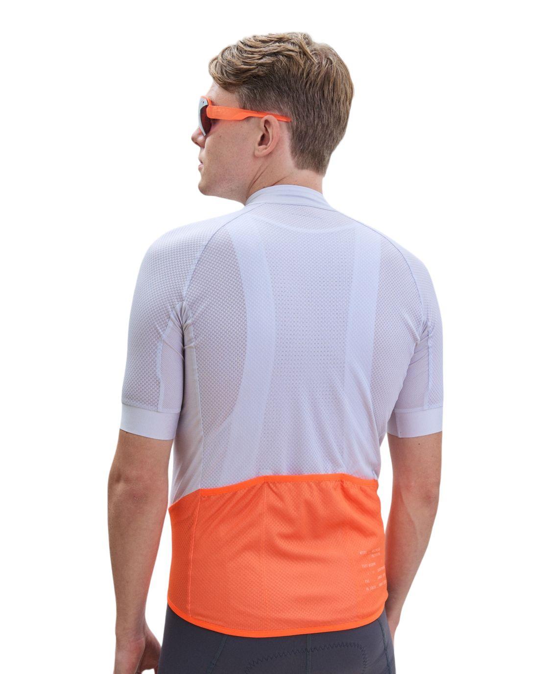 Poc | T-shirt Essential Road Logo Uomo Granite Grey/Zink Orange - Fabbrica Ski Sises