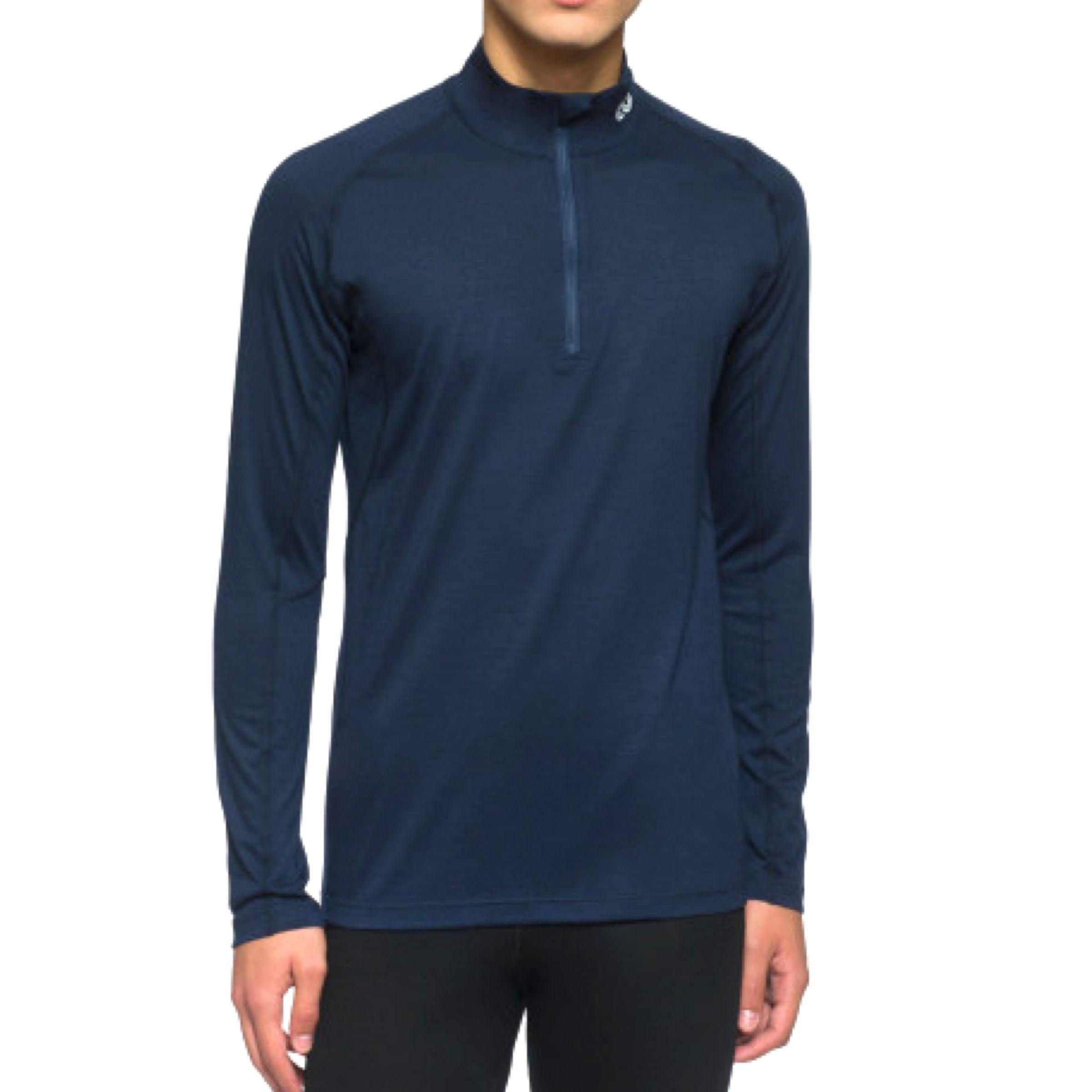 Rewoolution | T-shirt LS Half Zip Uomo Blu - Fabbrica Ski Sises