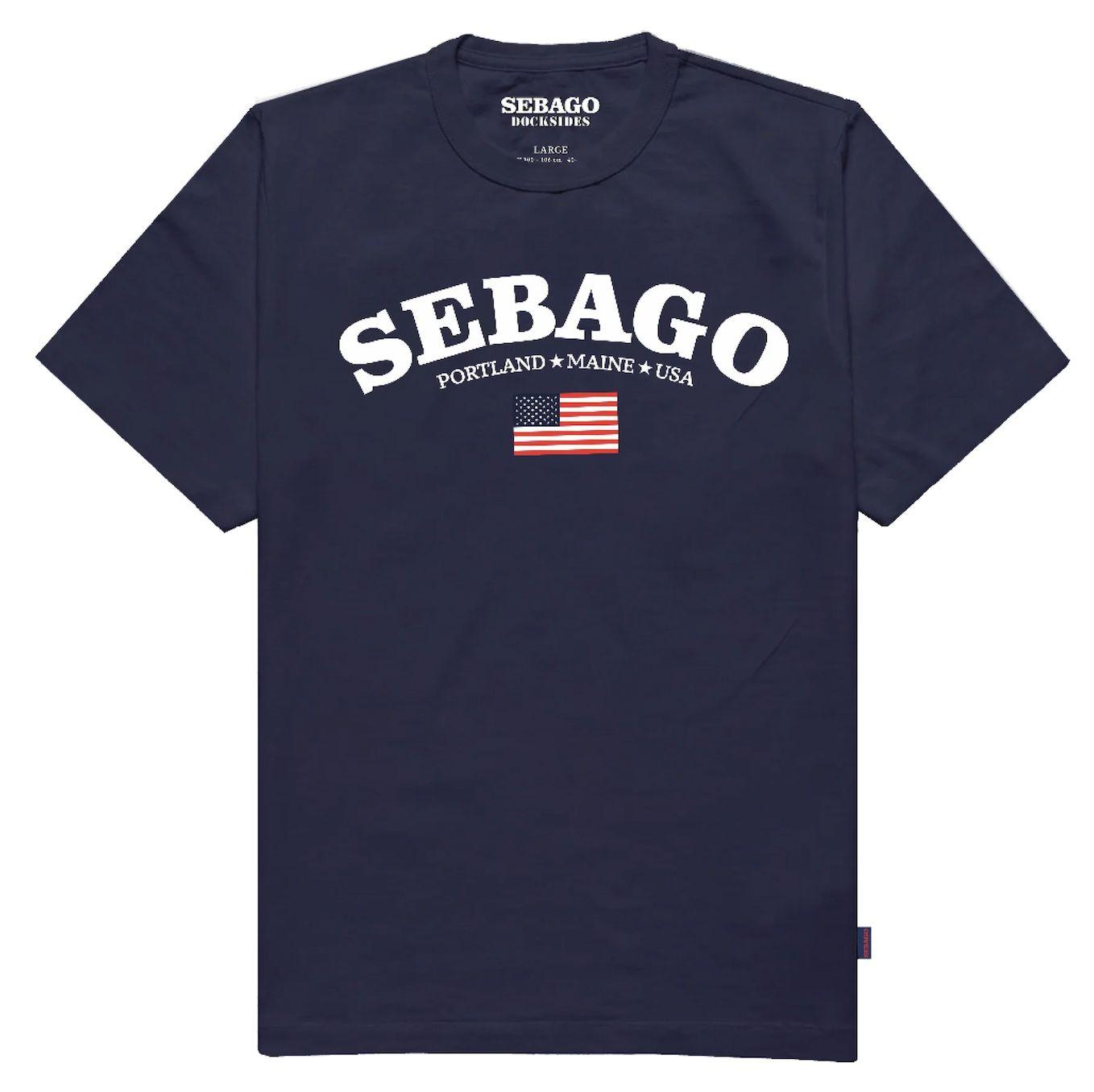 Sebago | T-shirt Wiscasset Uomo Blue Marine - Fabbrica Ski Sises