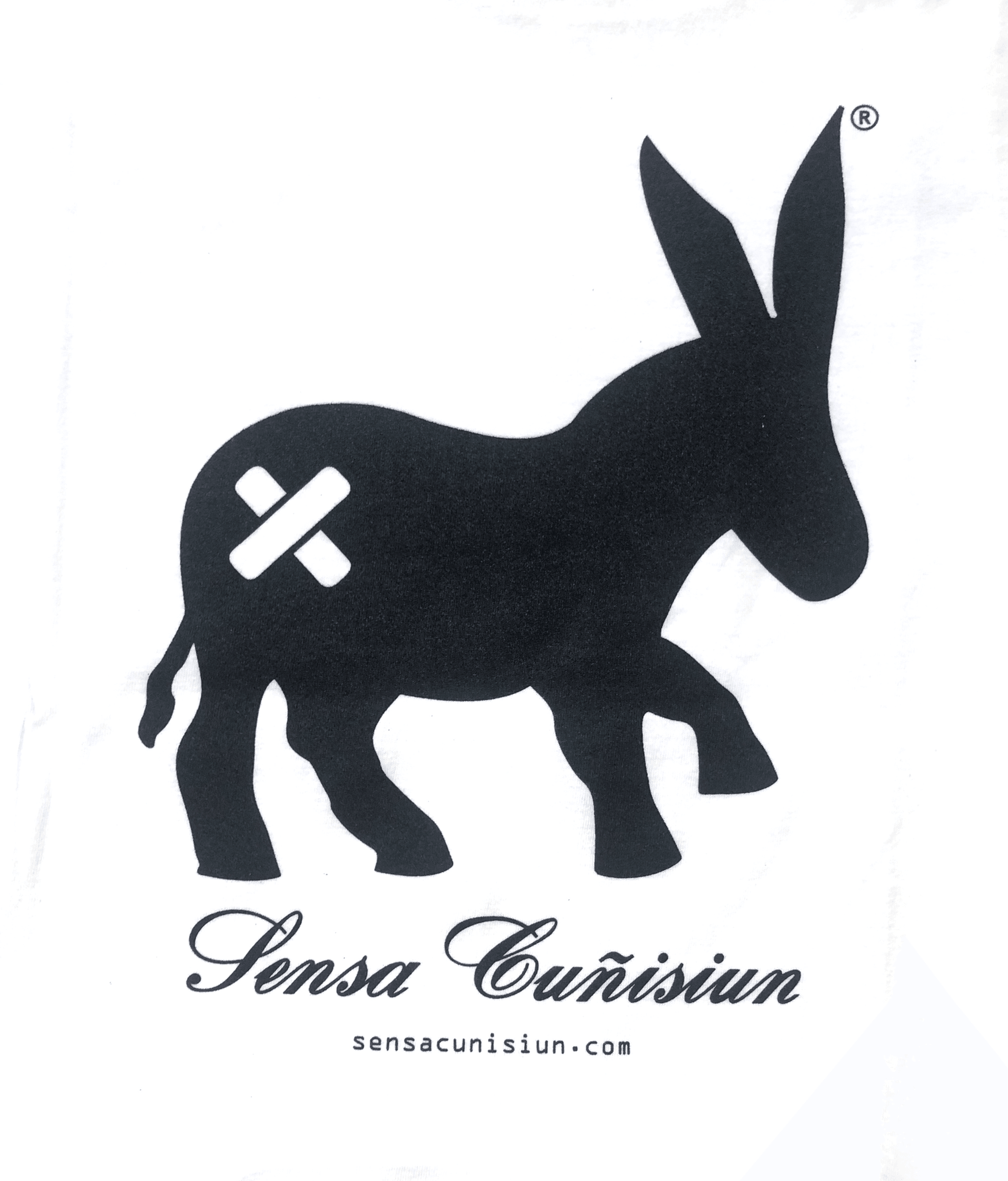 Sensa Cunisiun | T-shirt Classic Logo Donna Bianco/Nero - Fabbrica Ski Sises