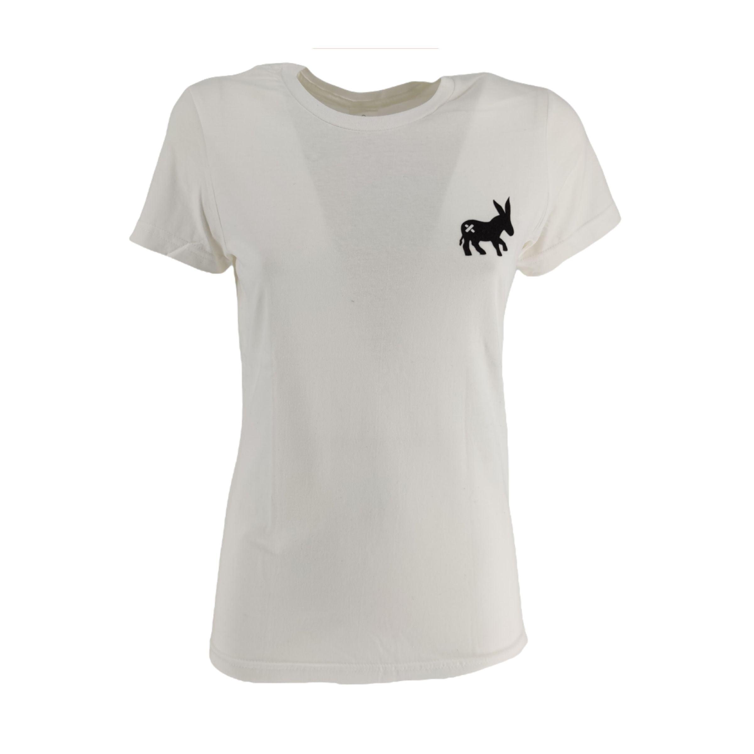 Sensa Cunisiun | T-shirt Classic Logo Donna White/Black - Fabbrica Ski Sises