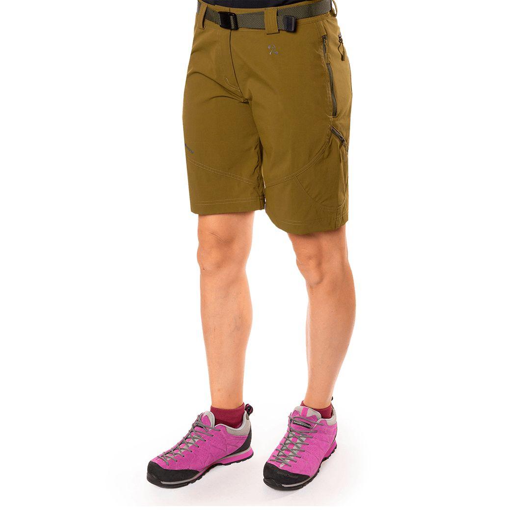Trangoworld | Pantaloncini Assy VN Donna Fir Green - Fabbrica Ski Sises