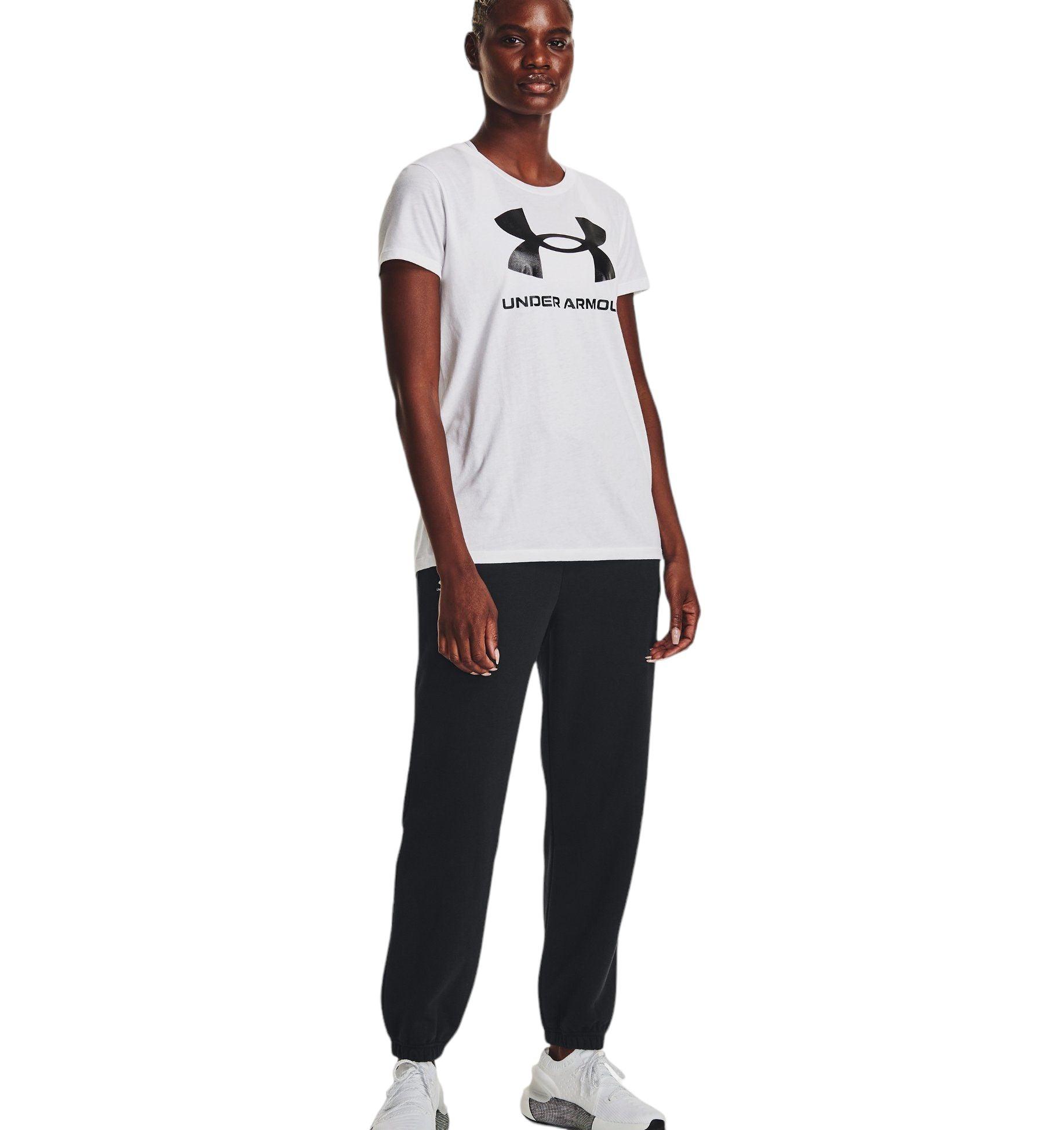 Under Armour | Pantaloni Essential Fleece Joggers Donna Black/White - Fabbrica Ski Sises