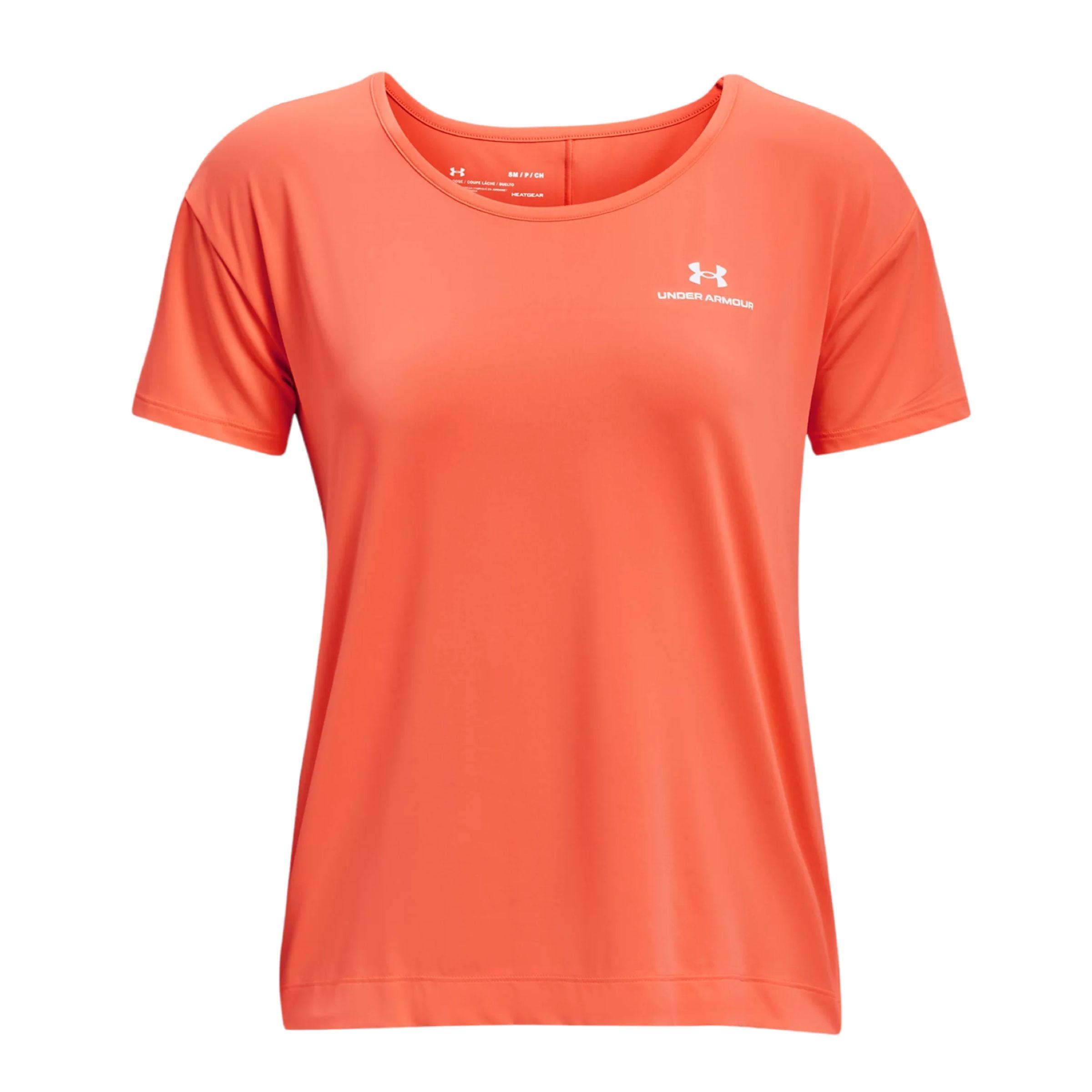 Under Armour | T-shirt Rush Energy Core Donna Eletric Tangerine /White - Fabbrica Ski Sises