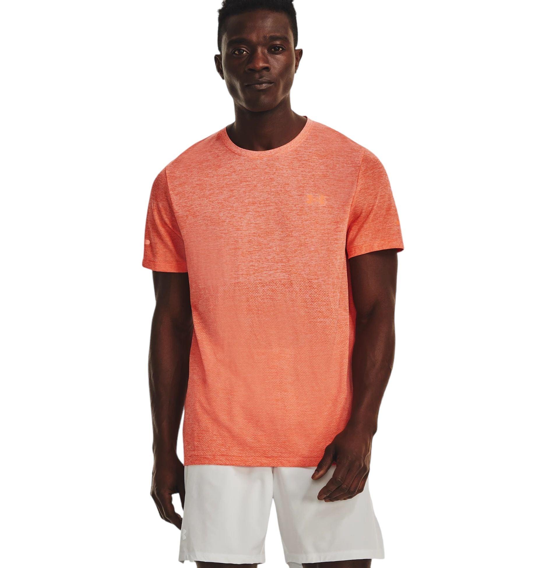 Under Armour | T-shirt Seamless Uomo Frosted Orange/Reflective - Fabbrica Ski Sises