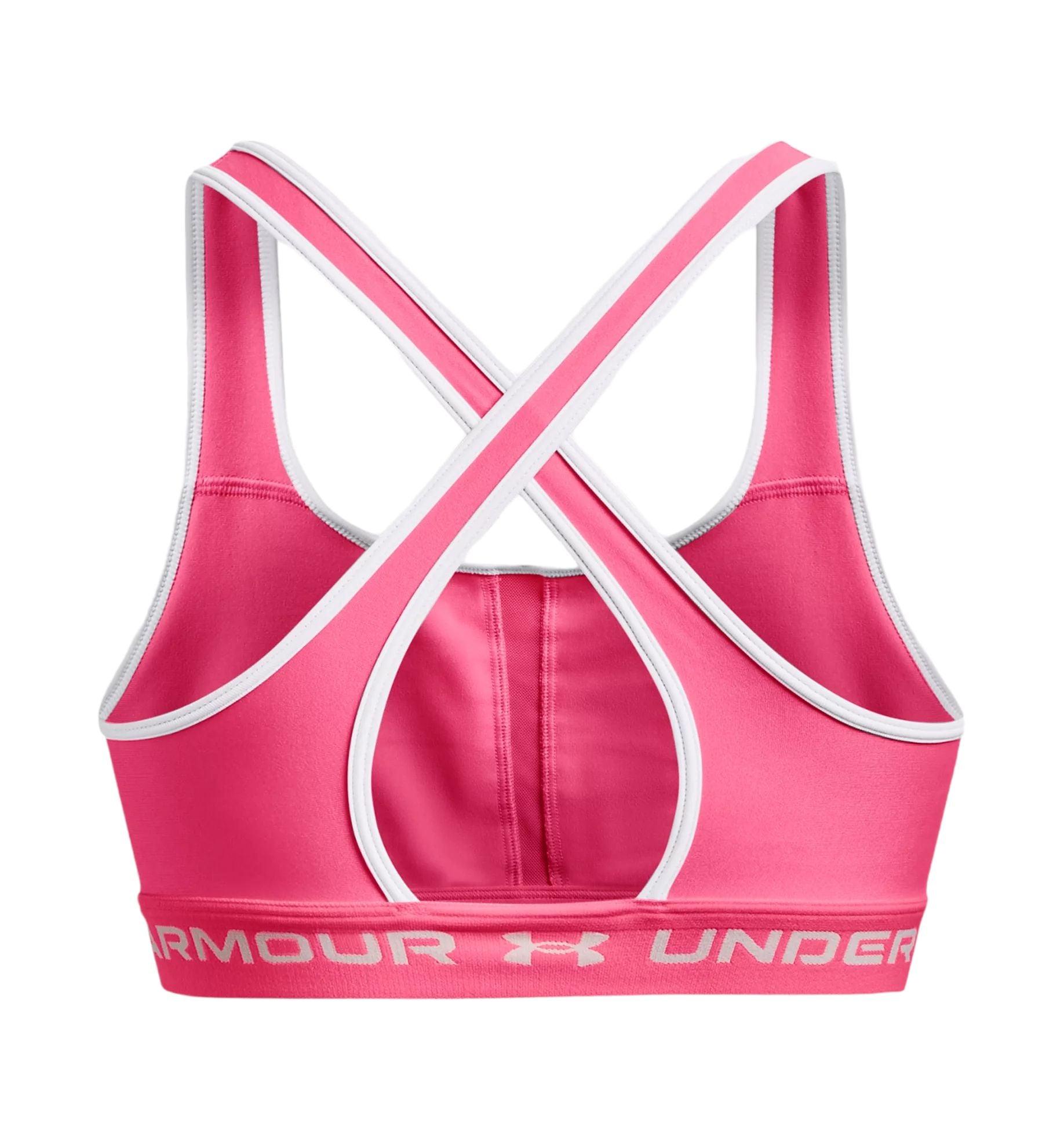 Under Armour | Top Mid Crossback Donna Pink Punk/White - Fabbrica Ski Sises