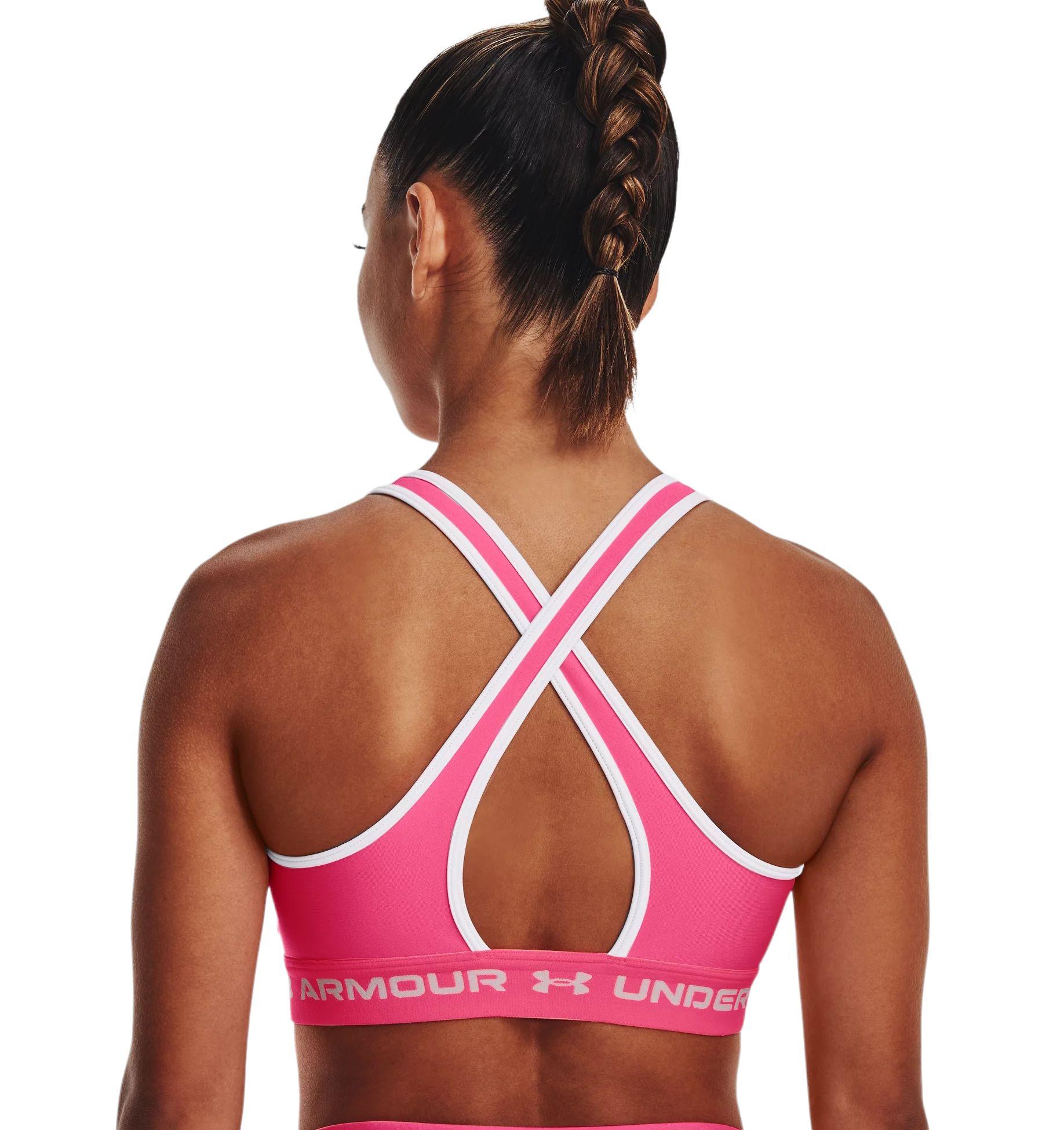 Under Armour | Top Mid Crossback Donna Pink Punk/White - Fabbrica Ski Sises