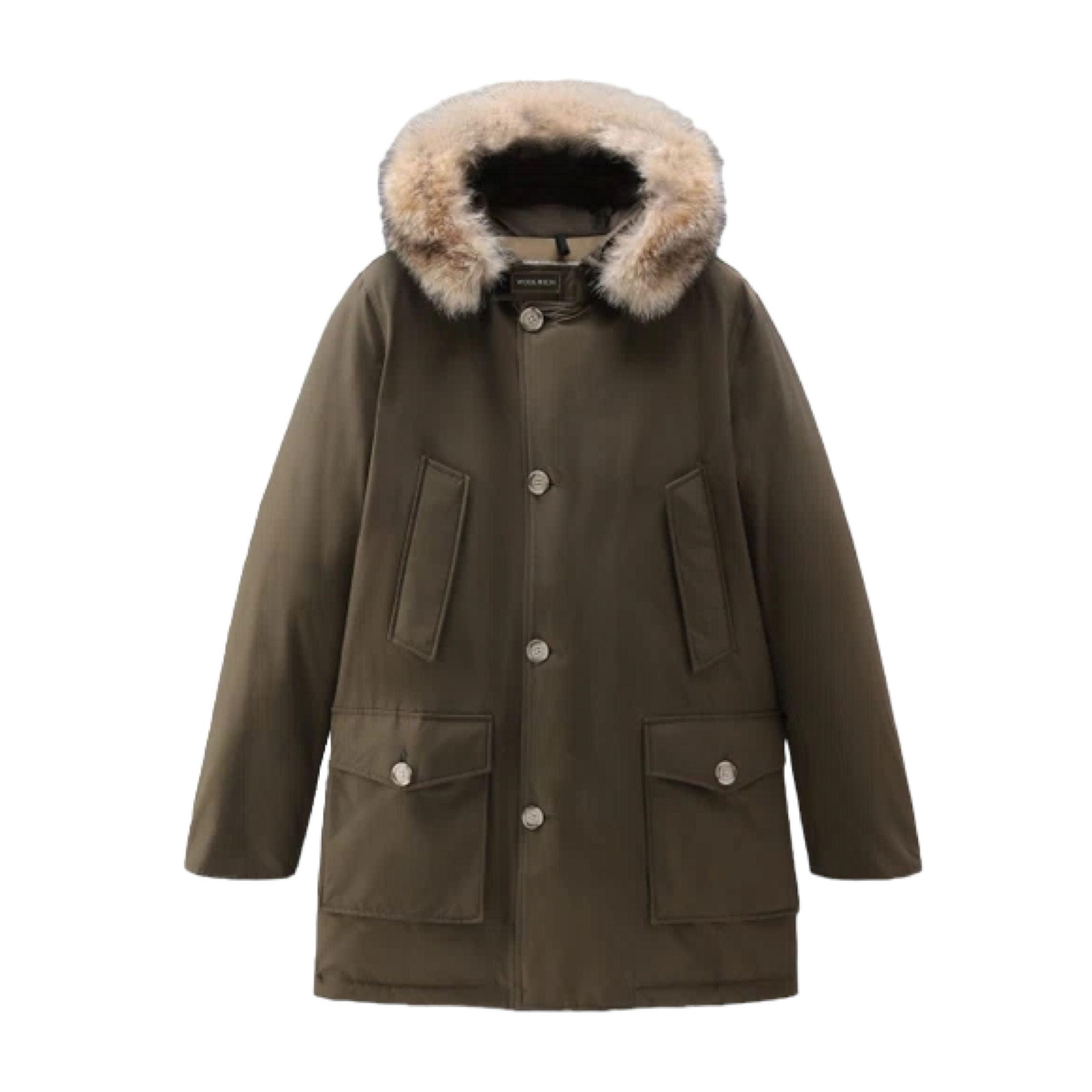 Woolrich | Giacca Arctic Detachable Fur Uomo Dark Green - Fabbrica Ski Sises