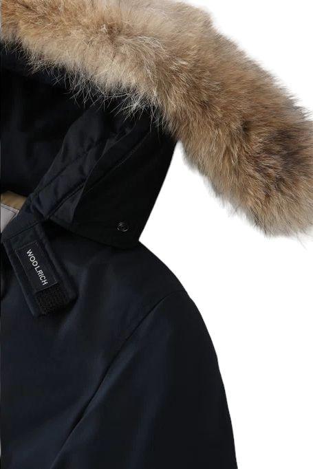 Woolrich | Giacca Arctic Detachable Fur Uomo Melton Blue - Fabbrica Ski Sises