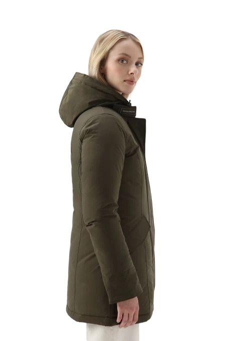 Woolrich | Giacca Luxury Arctic Raccoon Donna Dark Green - Fabbrica Ski Sises