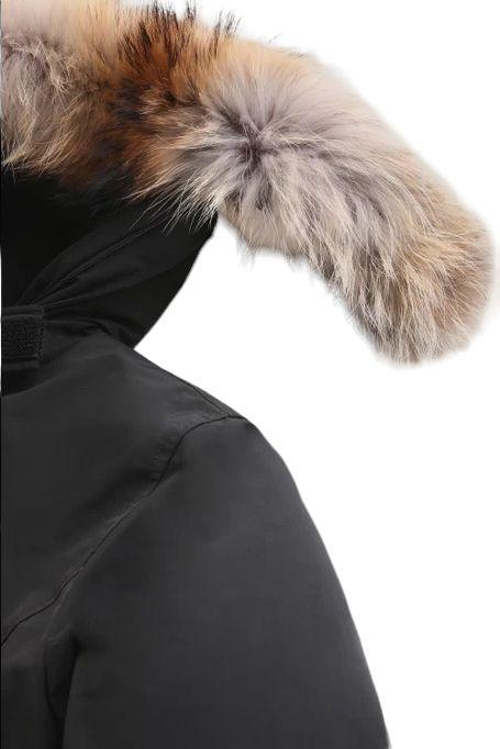 Woolrich | Giacca Luxury Arctic Raccoon Donna Melton blue - Fabbrica Ski Sises
