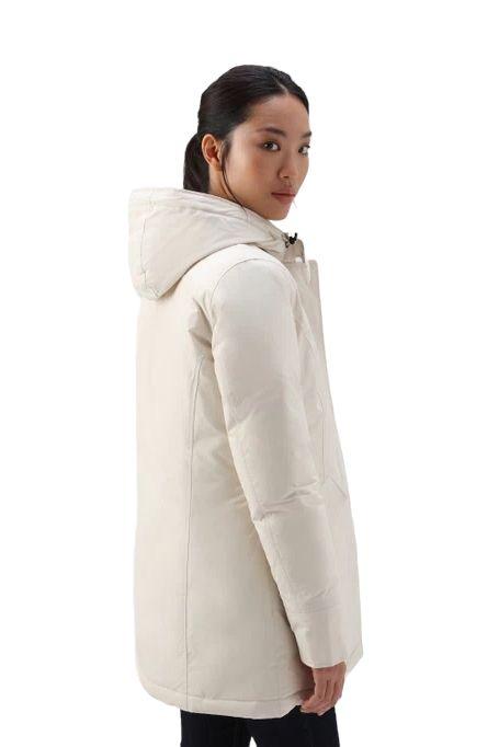 Woolrich | Giacca Luxury Arctic Raccoon Donna Milk Cream - Fabbrica Ski Sises