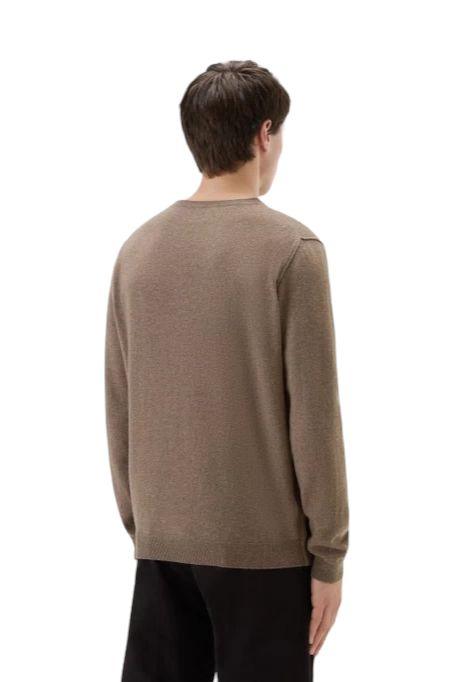 Woolrich | Maglia Merino Crewneck Uomo Taupe - Fabbrica Ski Sises